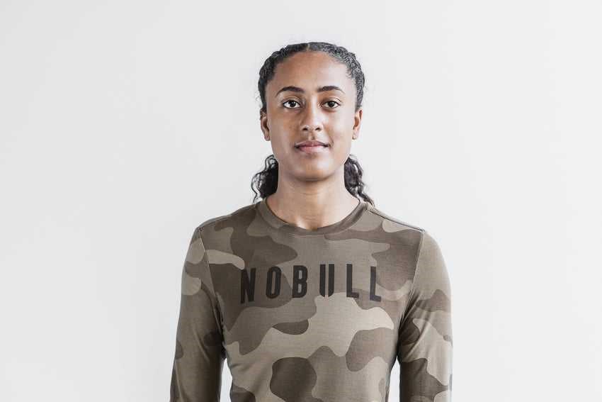 Nobull Nobull Long Sleeve Tee (Camo) Tanks & Tees Dark Fallen Rock Camo | 8320-VFBLU