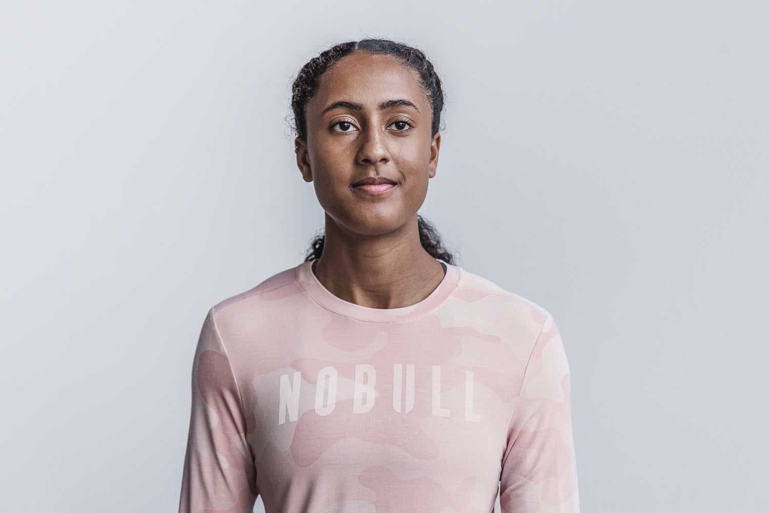 Nobull Nobull Long Sleeve Tee (Camo) Tanks & Tees Dusty Rose Camo | 9327-AQKTG