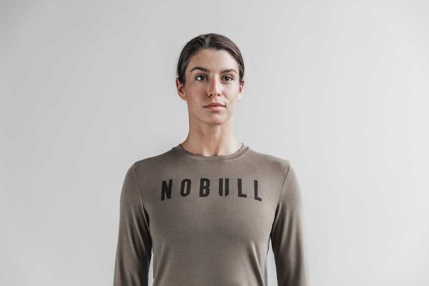 Nobull Nobull Long Sleeve Tee (Classic Colors) Tanks & Tees Dark Fallen Rock | 3541-GBCKM