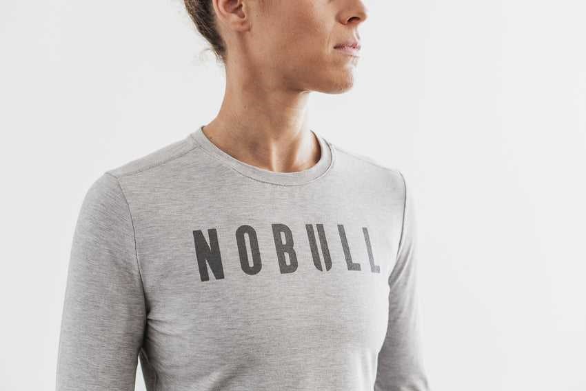 Nobull Nobull Long Sleeve Tee (Classic Colors) Tanks & Tees Light Heather Grey | 8014-OMIVL