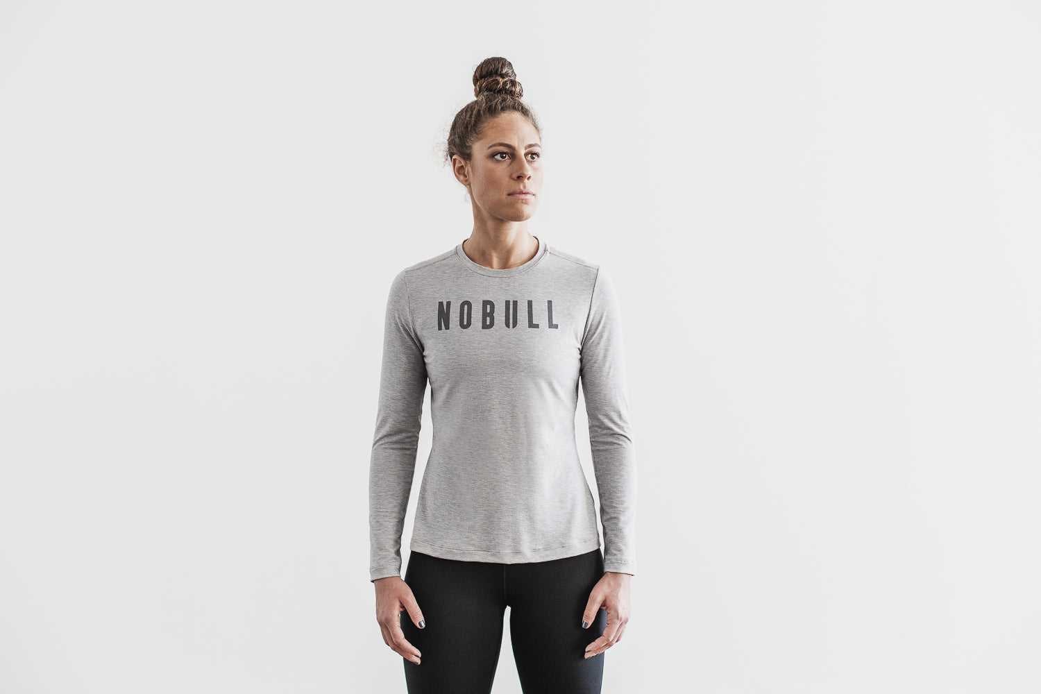 Nobull Nobull Long Sleeve Tee (Classic Colors) Tanks & Tees Light Heather Grey | 8014-OMIVL