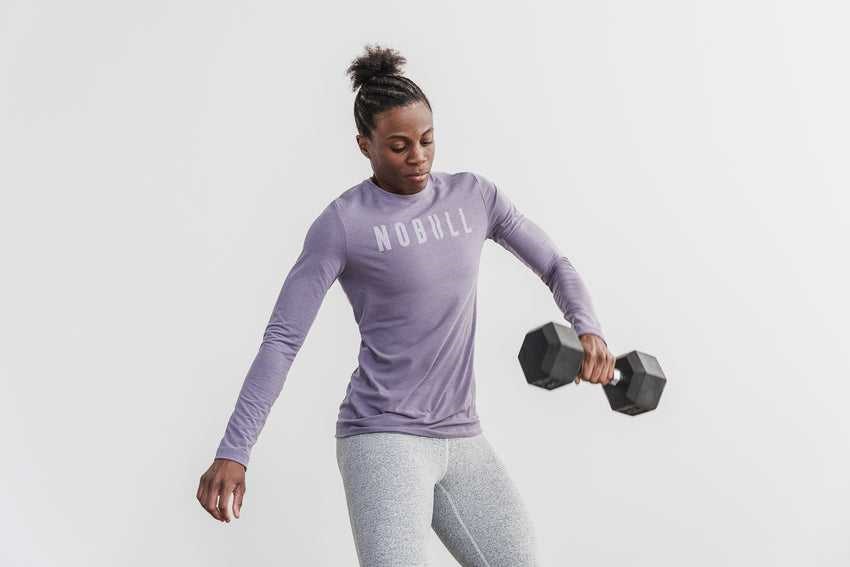 Nobull Nobull Long Sleeve Tee (Seasonal Colors) Tanks & Tees Lavender | 9754-ZGQJA