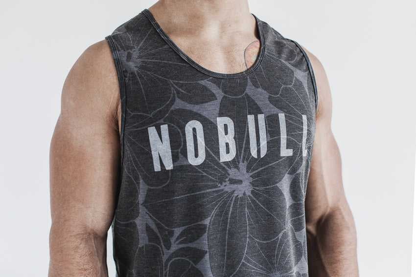 Nobull Nobull Tank (Hibiscus) Tanks & Tees Charcoal Hibiscus | 1267-CEHDA