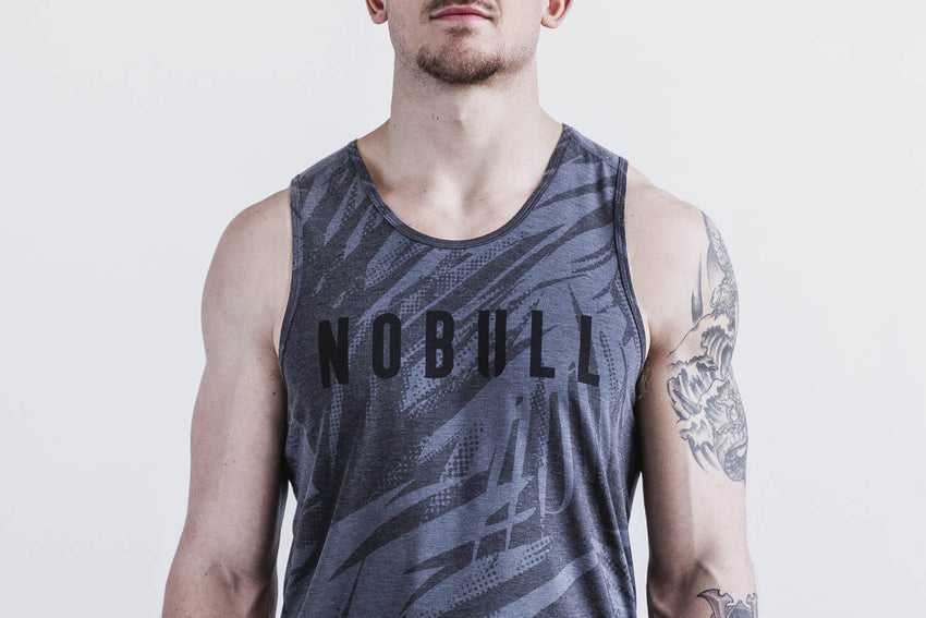 Nobull Nobull Tank (Palm Floral) Tanks & Tees Charcoal Palm Floral | 5612-PUHSW