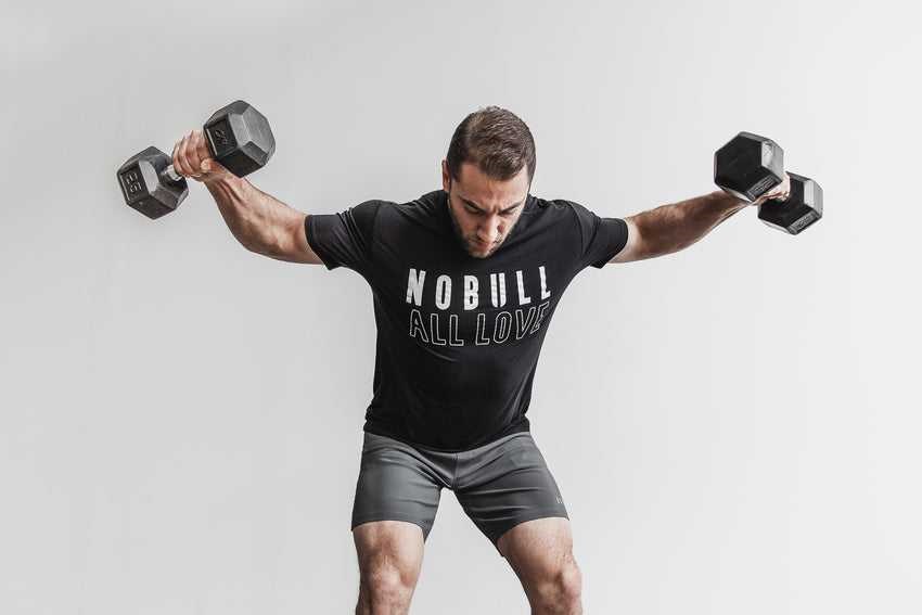 Nobull Nobull Tee (All Love) Tanks & Tees Black | 9418-XOWBY