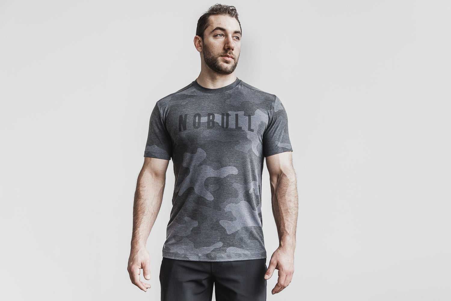 Nobull Nobull Tee (Camo) Tanks & Tees Charcoal Camo | 6974-PJWQC