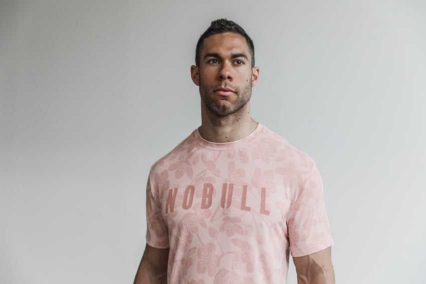 Nobull Nobull Tee (Cherry Blossom) Tanks & Tees Dusty Rose Cherry Blossom | 0783-KBQGY