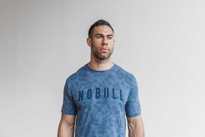 Nobull Nobull Tee (Cherry Blossom) Tanks & Tees Coastal Blue Cherry Blossom | 0921-TWYSG