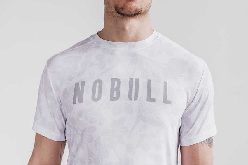 Nobull Nobull Tee (Cherry Blossom) Tanks & Tees White Cherry Blossom | 8590-JSKQD