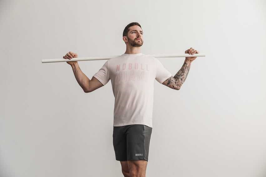 Nobull Nobull Tee (Miami) Tanks & Tees Blush | 6248-IOXTJ