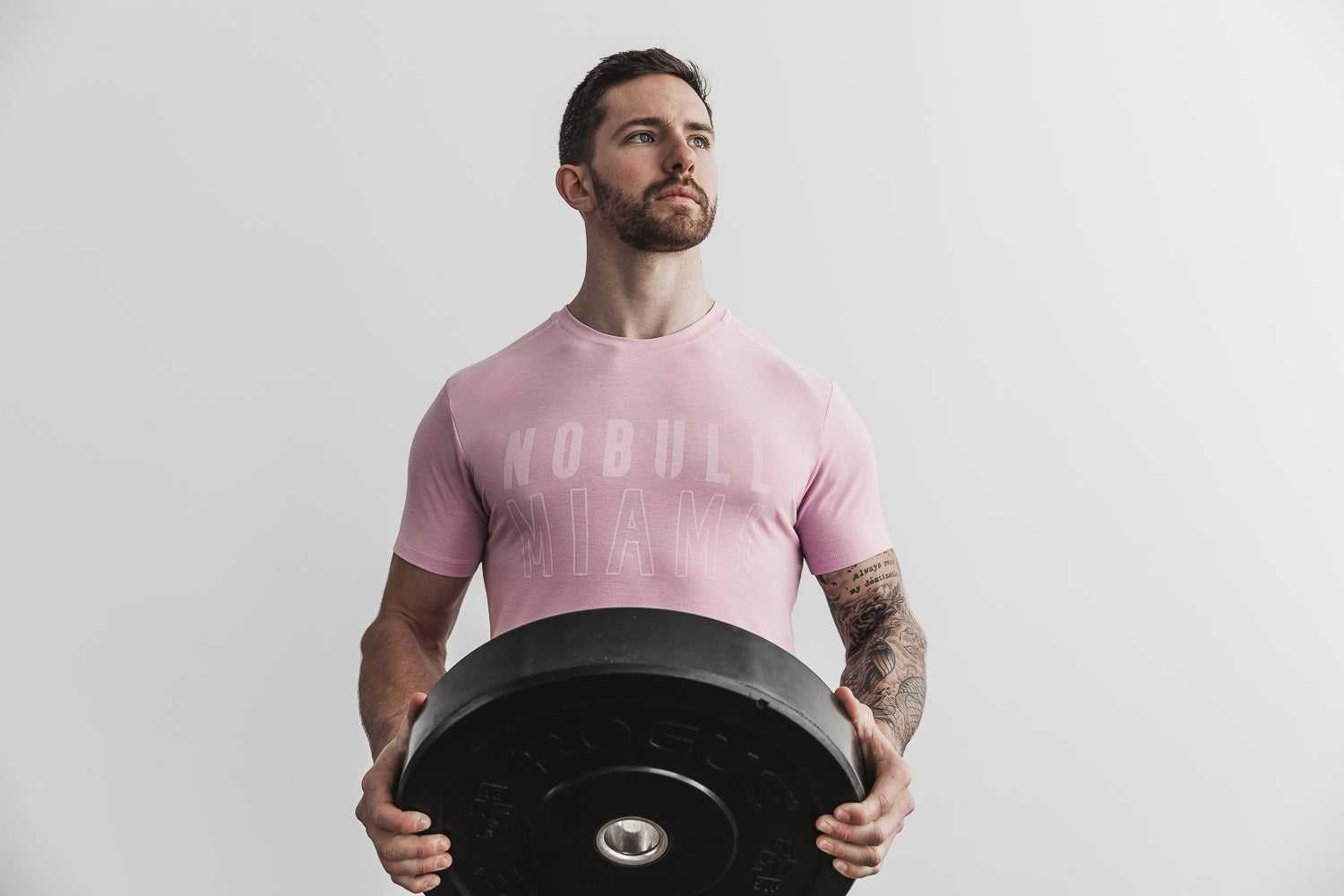 Nobull Nobull Tee (Miami) Tanks & Tees Pink | 4897-JEZLR