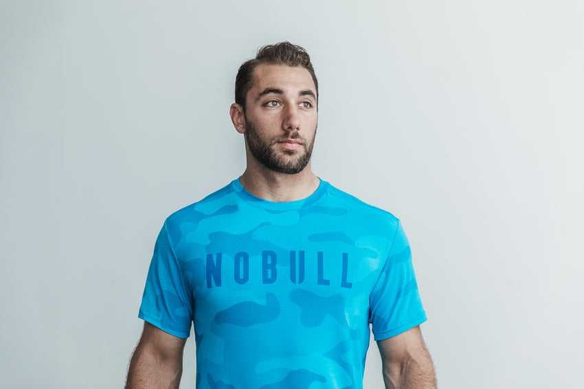 Nobull Nobull Tee (Neon Camo) Tanks & Tees Neon Blue Camo | 3620-PAKMB