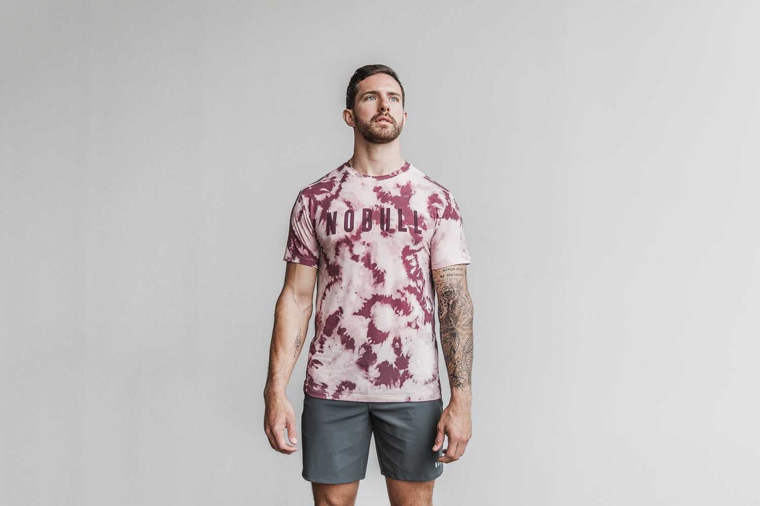 Nobull Nobull Tee (Tie-Dye) Tanks & Tees Dusty Rose / Cabernet Tie-Dye | 3718-XENPS