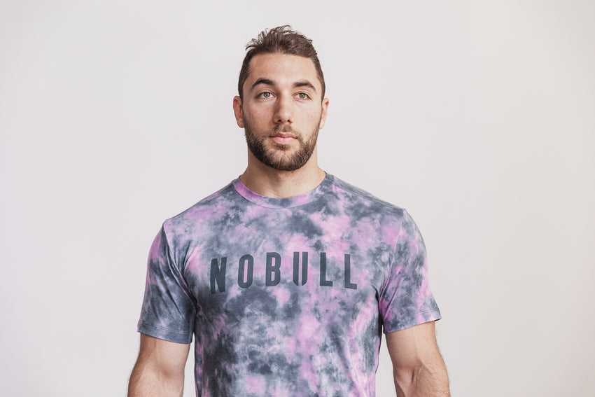 Nobull Nobull Tee (Tie-Dye) Tanks & Tees Pink / Slate Tie-Dye | 4283-AUJQS