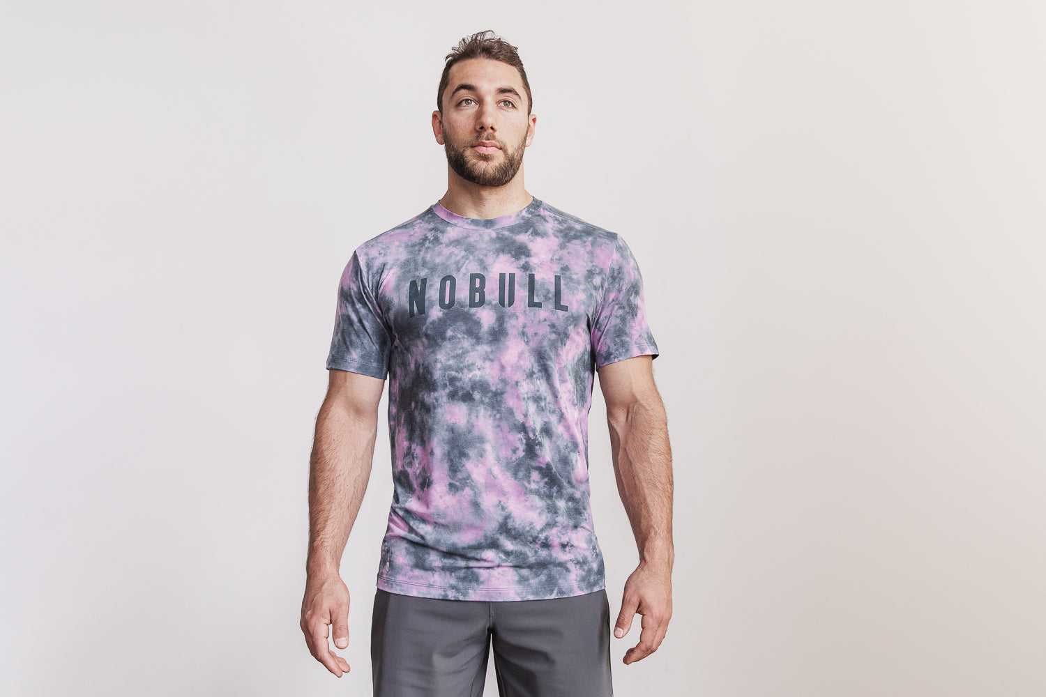 Nobull Nobull Tee (Tie-Dye) Tanks & Tees Pink / Slate Tie-Dye | 4283-AUJQS