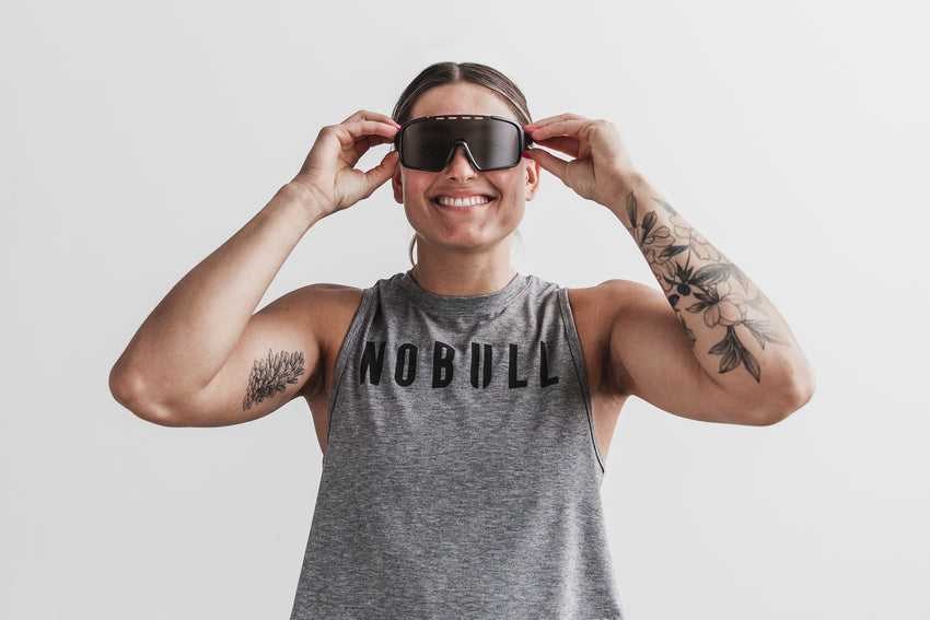 Nobull Nobull Visor Sunglasses Sunglasses Black | 4375-AQBKH