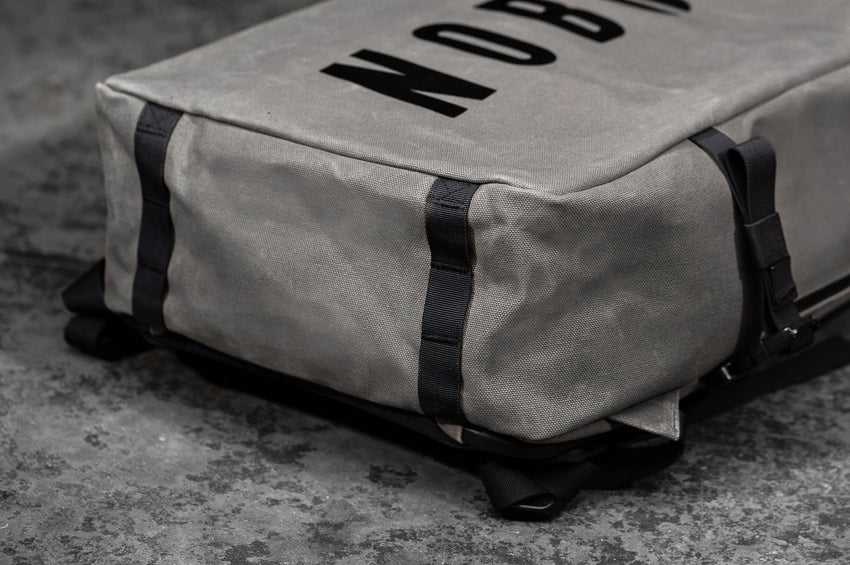 Nobull Nobull Waxed Canvas Duffleback Bags Grey | 0563-FAQLN