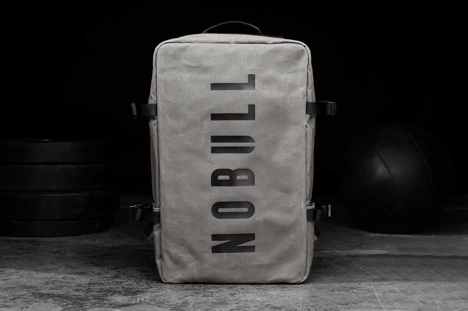 Nobull Nobull Waxed Canvas Duffleback Bags Grey | 0563-FAQLN