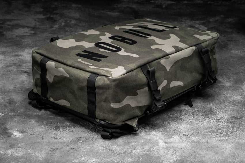 Nobull Nobull Waxed Canvas Duffleback (Camo) Bags Army Green Camo | 4681-XWTMO