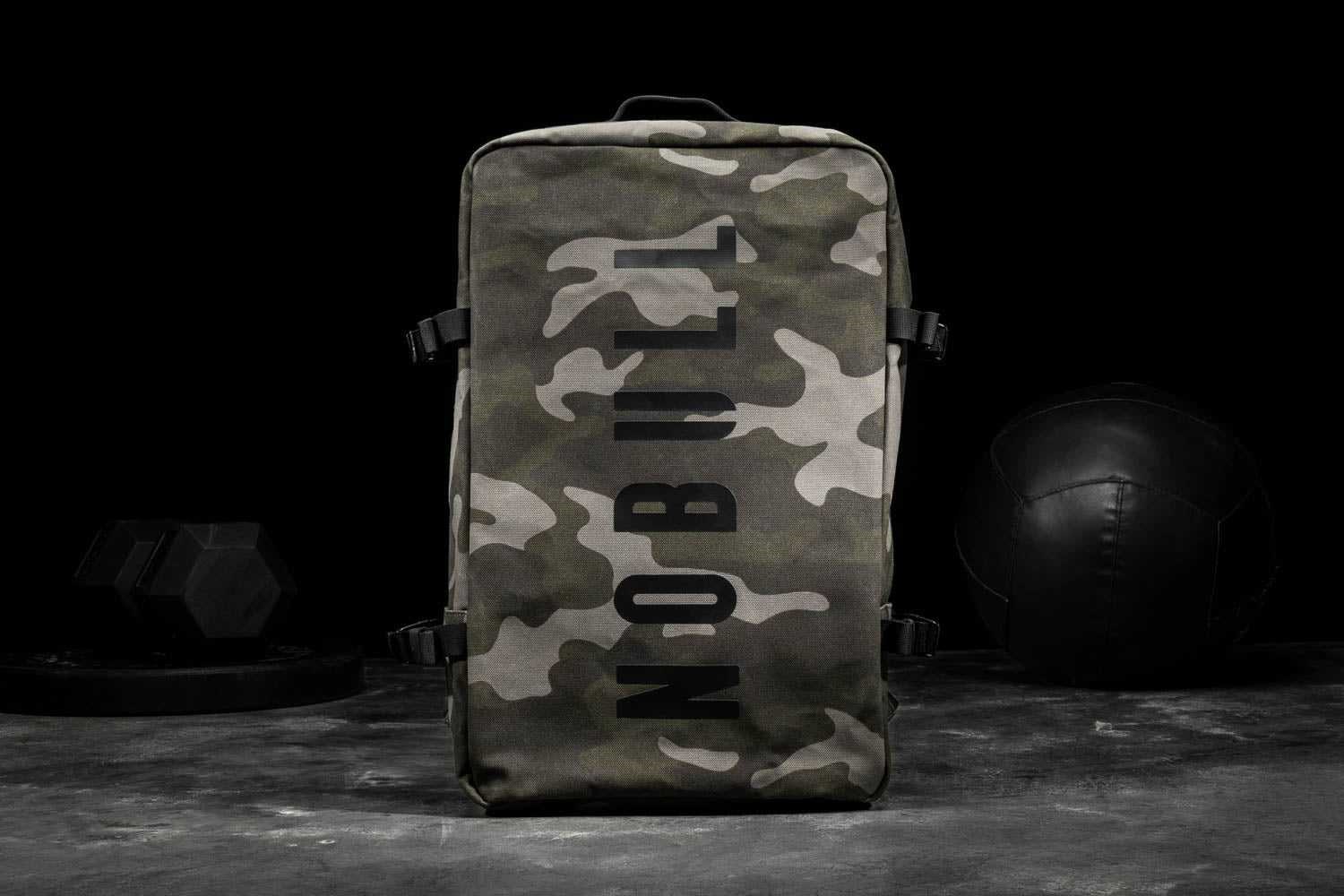 Nobull Nobull Waxed Canvas Duffleback (Camo) Bags Army Green Camo | 4681-XWTMO