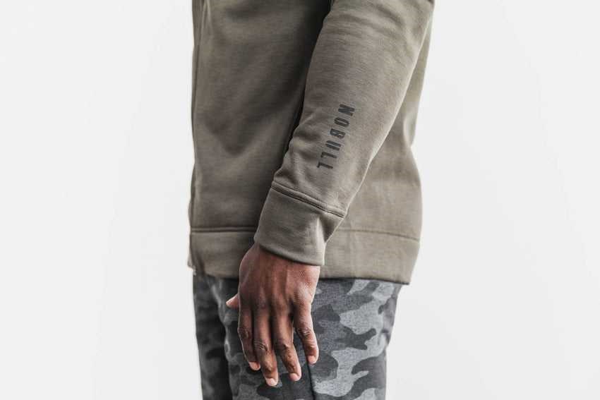 Nobull Nobull Zip-Up Hoodie Outerwear Army Green | 3049-WVZKP