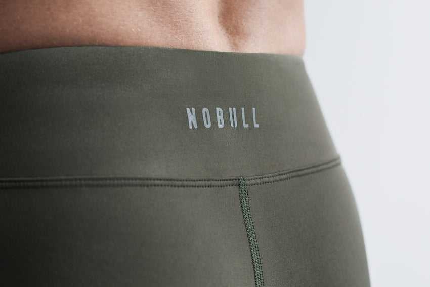 Nobull Pace Crop Bottoms Army Green | 4502-QEXMC