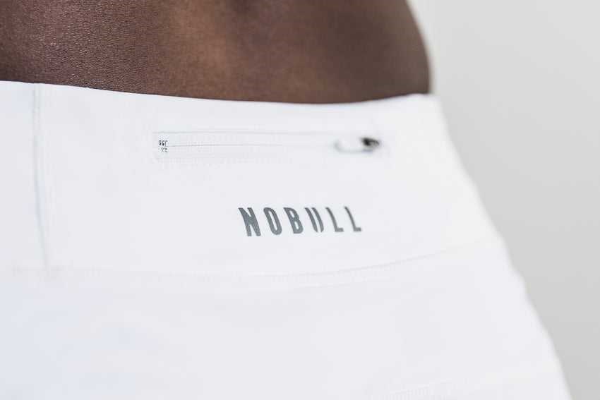 Nobull Pace Short 3 inches Bottoms White | 5601-EQBUZ