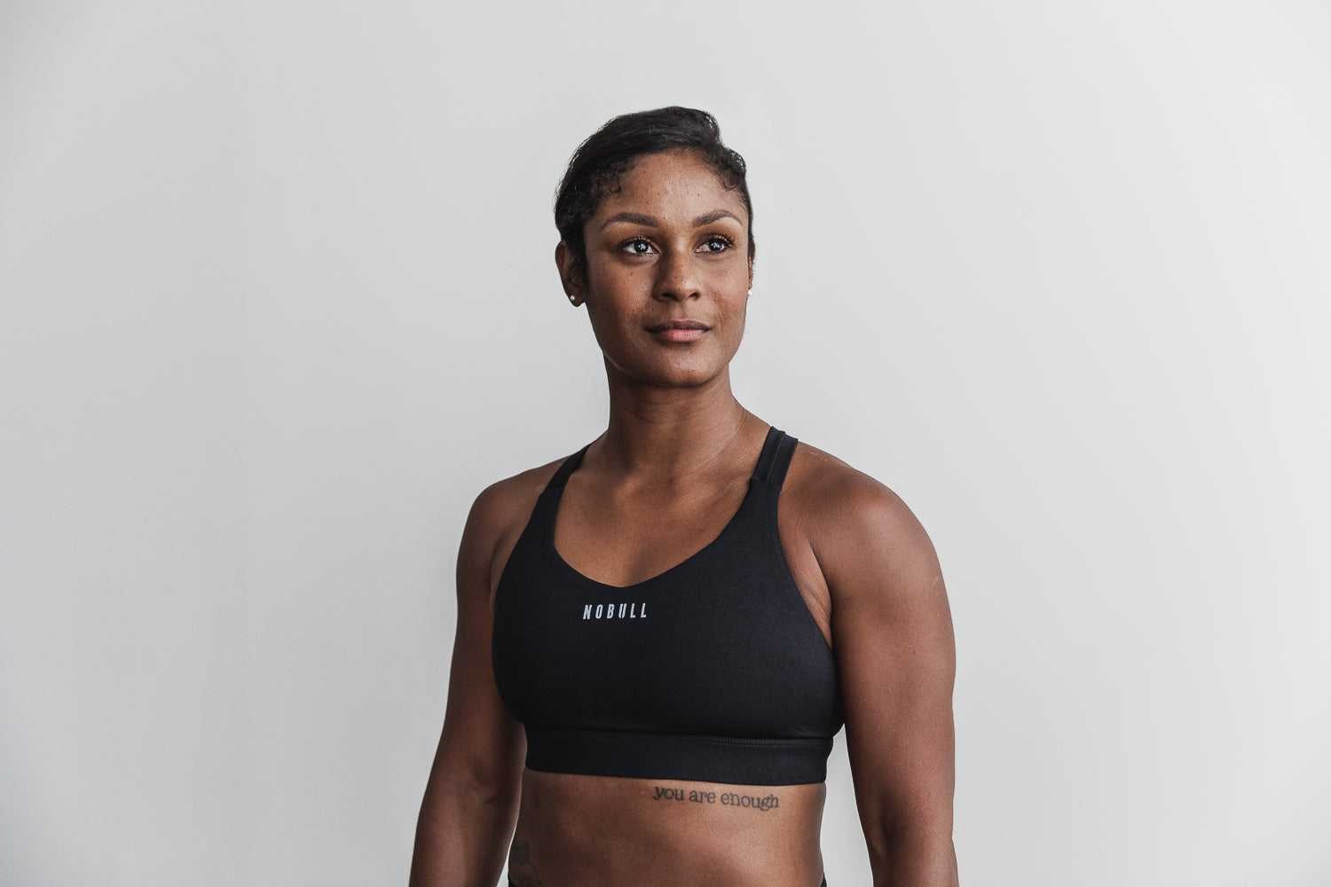 Nobull Pace Sports Bra (Plush Heather) Sports Bras Black | 9803-QVDSH