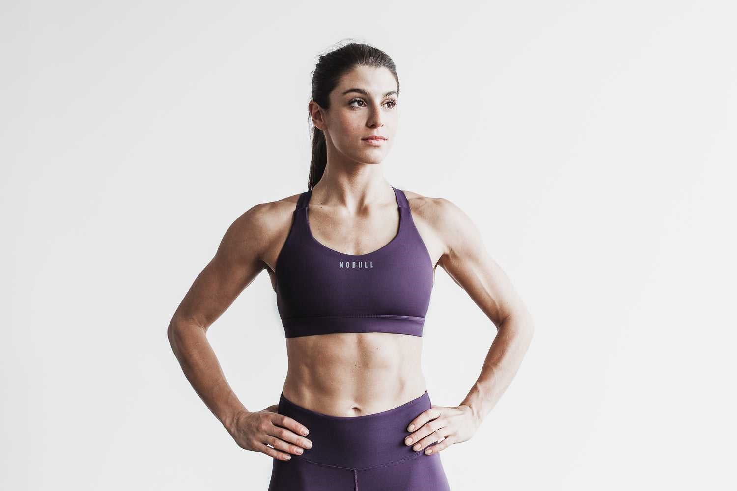 Nobull Pace Sports Bra Sports Bras Plum | 0297-BZPUI