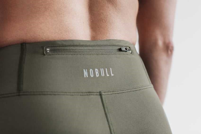 Nobull Pace Tight Bottoms Army Green | 8261-GNFTD