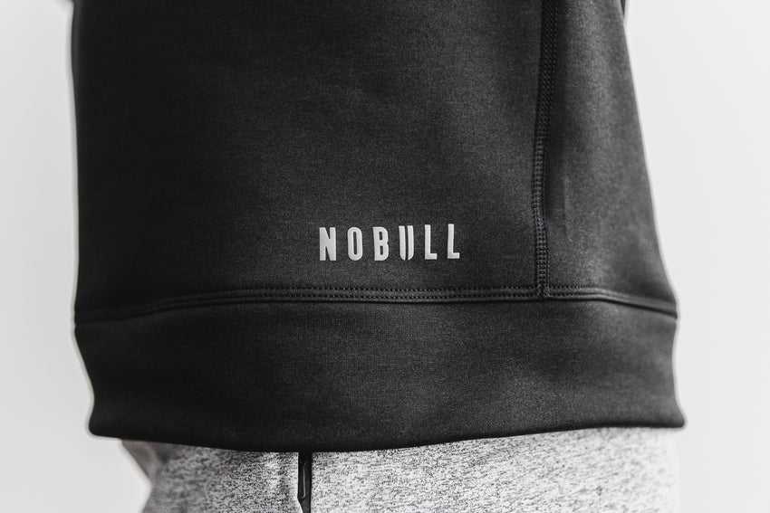 Nobull Performance Crew Sweatshirt Outerwear Black | 0162-FMYUZ