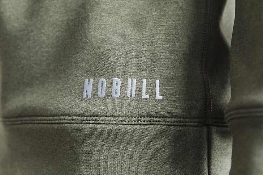 Nobull Performance Crew Sweatshirt Outerwear Army Green | 3951-CUPHB