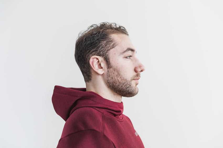 Nobull Performance Pullover Hoodie Outerwear Deep Wine | 0496-EHZBV