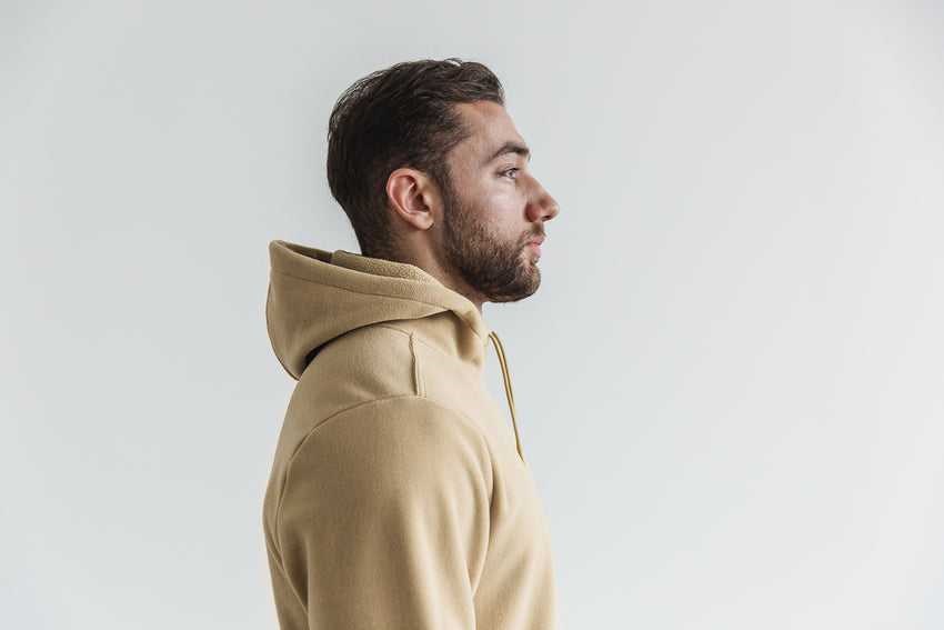 Nobull Polartec Wind Pro Arctic Pullover Hoodie Outerwear Beige | 2890-TYBNW