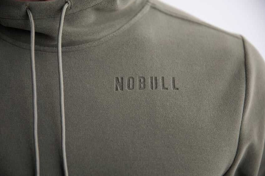 Nobull Polartec Wind Pro Arctic Pullover Hoodie Outerwear Army Green | 6831-PGHQM