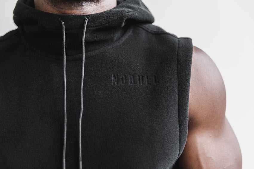 Nobull Polartec Wind Pro Arctic Sleeveless Pullover Outerwear Black | 3051-ZXWEQ