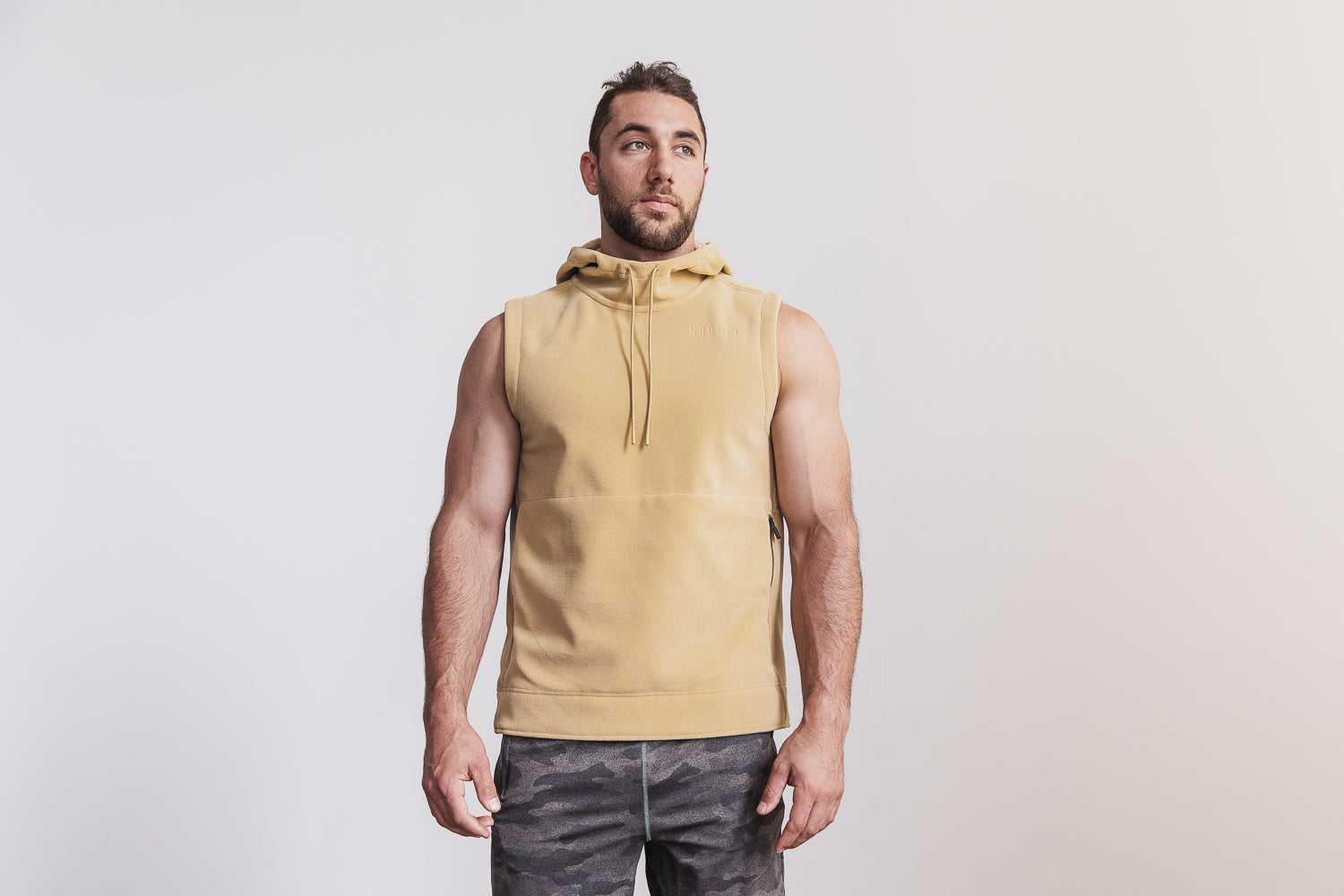 Nobull Polartec Wind Pro Arctic Sleeveless Pullover Outerwear Beige | 3675-BZRAH