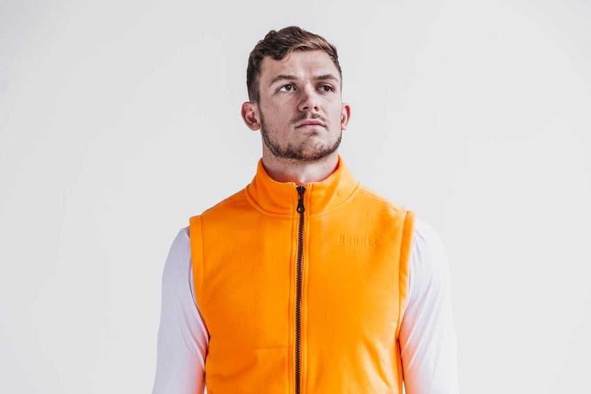 Nobull Polartec Wind Pro Arctic Vest (Neon) Outerwear Neon Orange | 0372-XHGAM