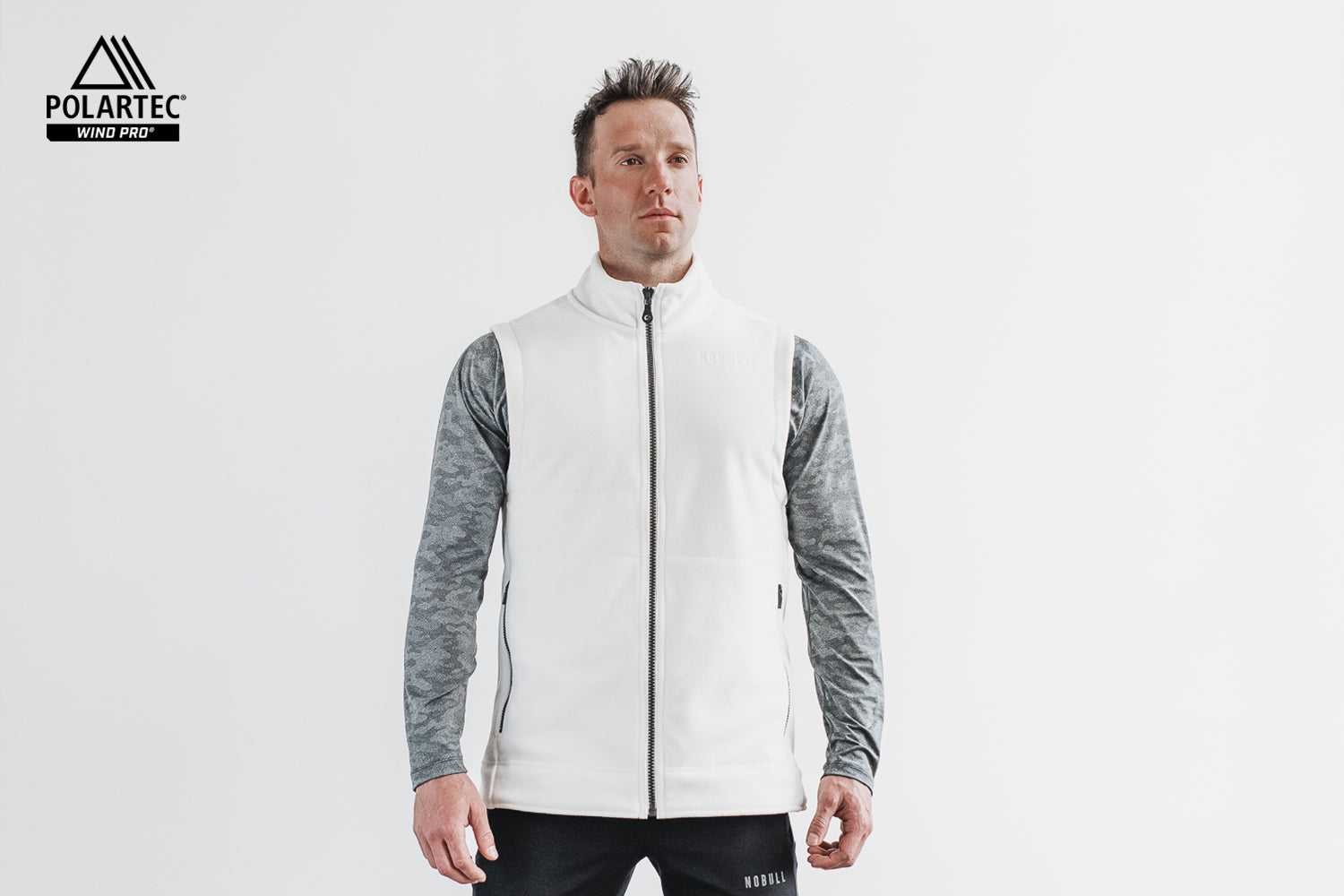 Nobull Polartec Wind Pro Arctic Vest Outerwear White | 9810-AXBMH