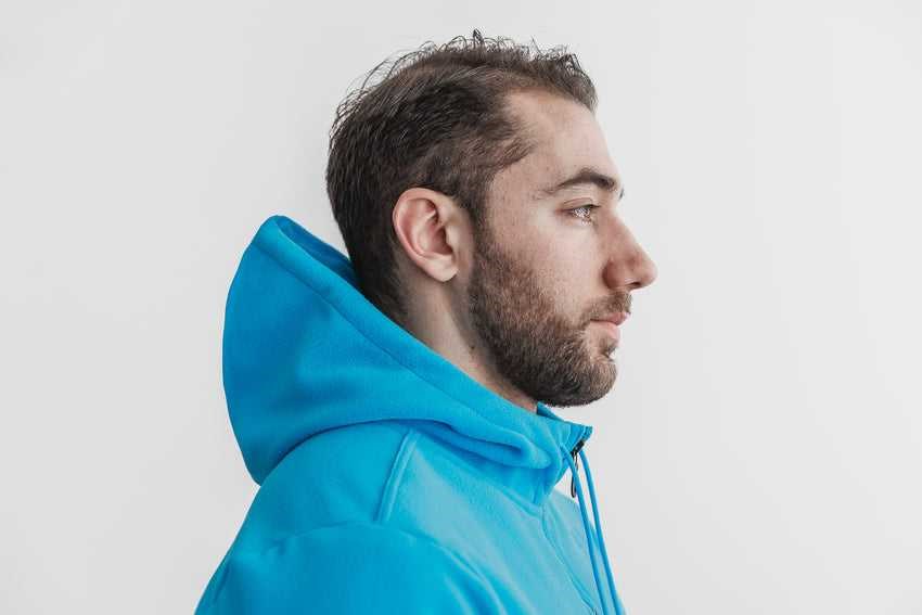 Nobull Polartec Wind Pro Arctic Zip-Up Jacket (Neon) Outerwear Neon Blue | 2094-XSWPF