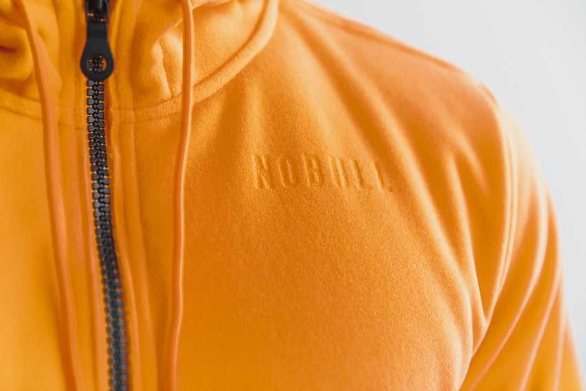 Nobull Polartec Wind Pro Arctic Zip-Up Jacket (Neon) Outerwear Neon Orange | 6254-PHUFL