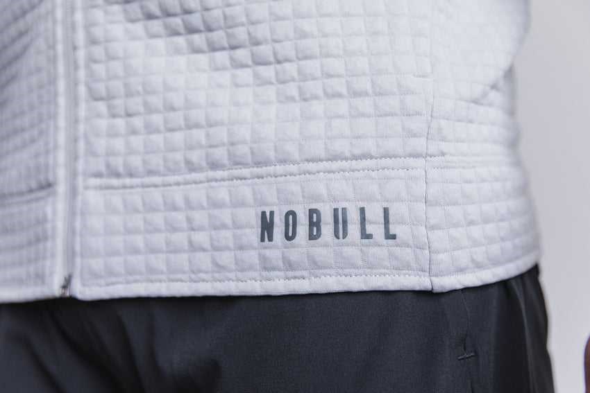 Nobull Quilted Zip-Up Jacket Outerwear Glacier Grey | 3174-CRAJY