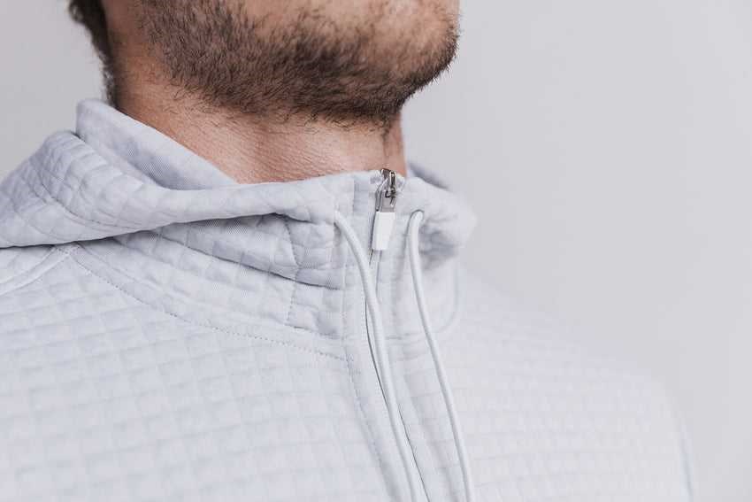 Nobull Quilted Zip-Up Jacket Outerwear Glacier Grey | 3174-CRAJY