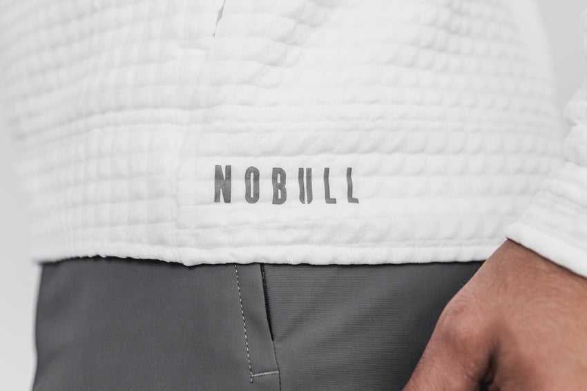 Nobull Quilted Zip-Up Jacket Outerwear White | 0732-BJCUD