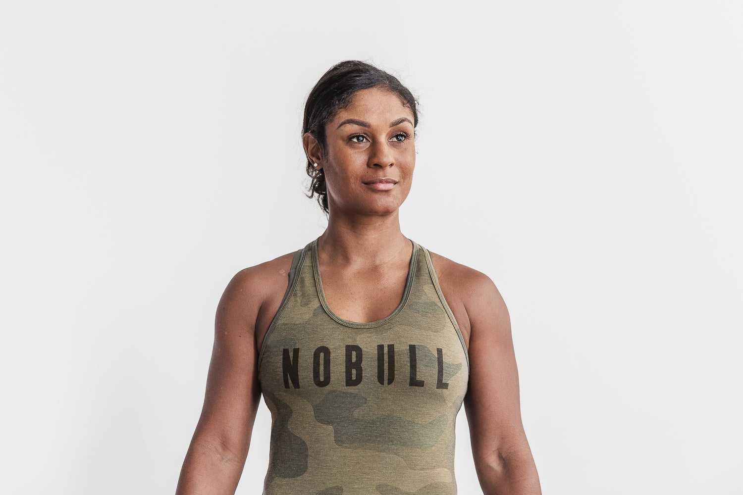 Nobull Racerback Tank (Camo) Tanks & Tees Army Green Camo | 8345-LHQMW