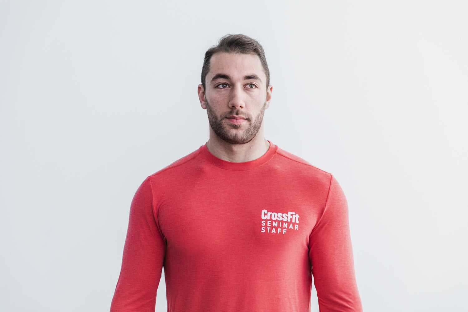 Nobull Seminar Long Sleeve Tee Tanks & Tees Red Alert | 8407-GQRBM