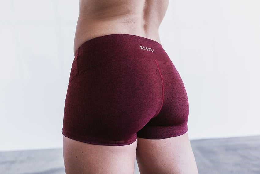 Nobull Short 2'' (Plush Heather) Bottoms Wine Heather | 2358-ODXZC