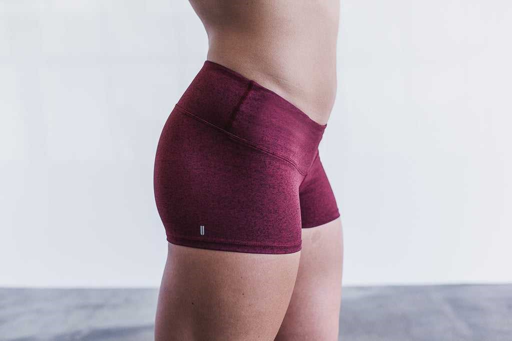 Nobull Short 2\'\' (Plush Heather) Bottoms Wine Heather | 2358-ODXZC