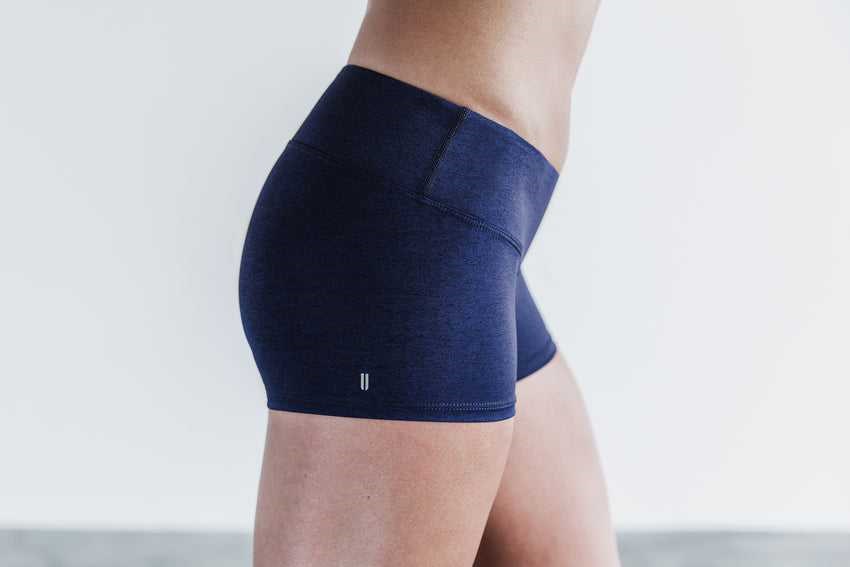 Nobull Short 2'' (Plush Heather) Bottoms Deep Navy Heather | 6139-SZGTP