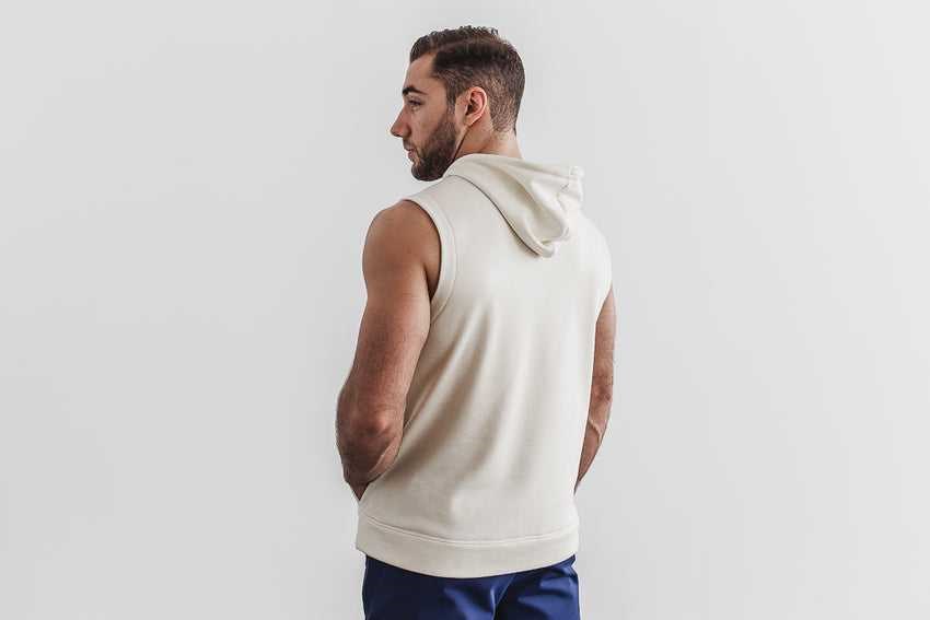 Nobull Sleeveless Hoodie Outerwear Ivory | 7813-RWESM